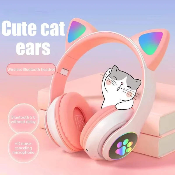 Wireless Cat Gaming Headphones with Mic - Intechstore
